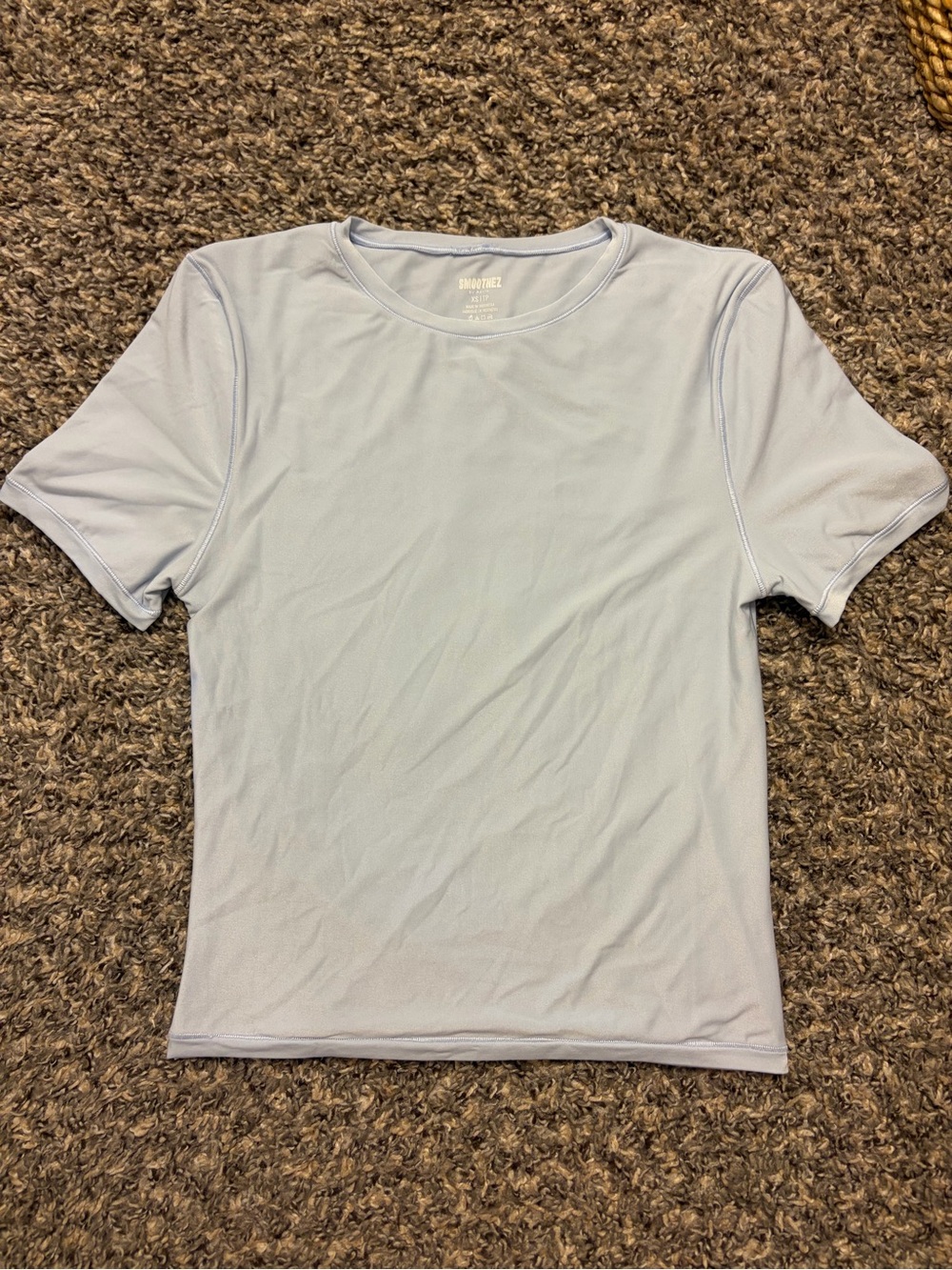 aerie Light Blue Short Sleeve Crew Neck Tee